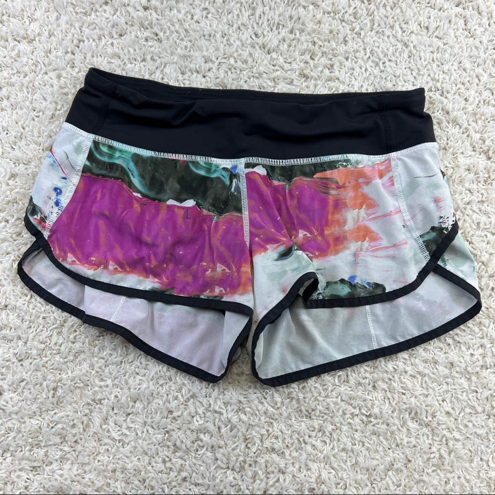 lululemon athletica Black and Purple Athletic Shorts